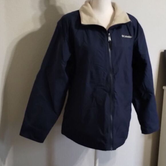 𝅺COLUMBIA Omni Shield Jacket Coat Zip Navy Size Large Men's - Picture 3 of 10